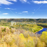 spring landscape in Sigulda, Latvia