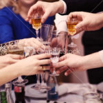 Group of people toasting at a celebration