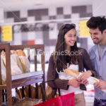 couple shopping in a supermarket