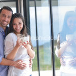 young couple relax at home