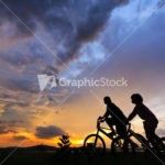 Beautiful Couple on bicycles