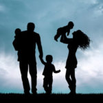 Free family at sunset